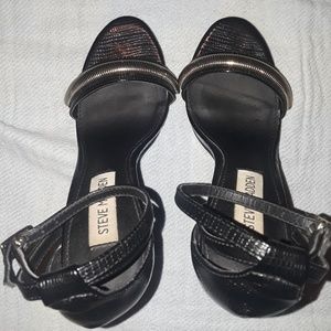 Steve Madden Black Strap Pump Heels